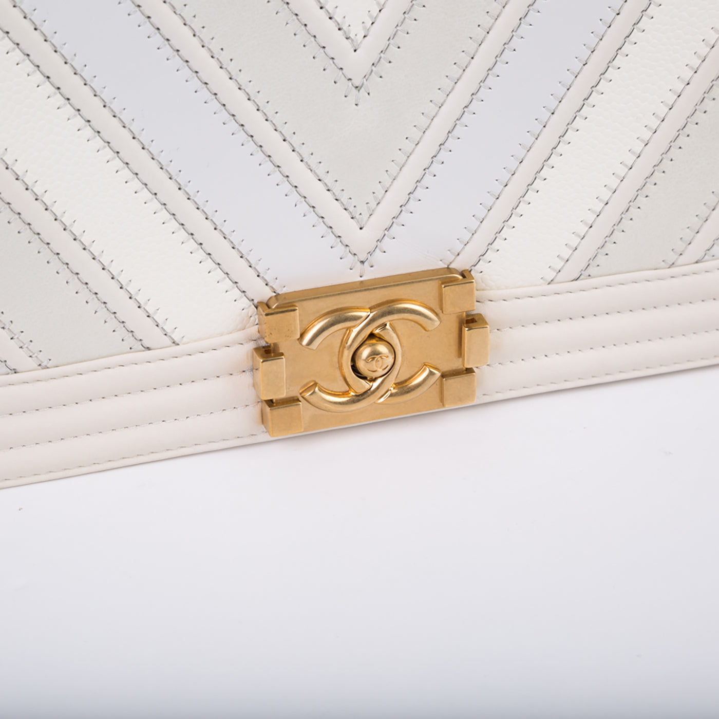 Chanel Mixed Leather Ss16 Boy Bag