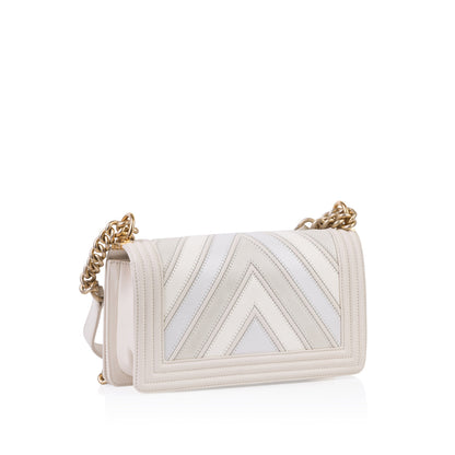 Chanel Mixed Leather Ss16 Boy Bag