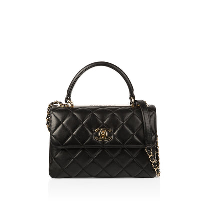 Chanel Lambskin Black Shoulder Bag Style 22