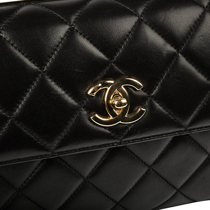 Chanel Lambskin Black Shoulder Bag Style 22