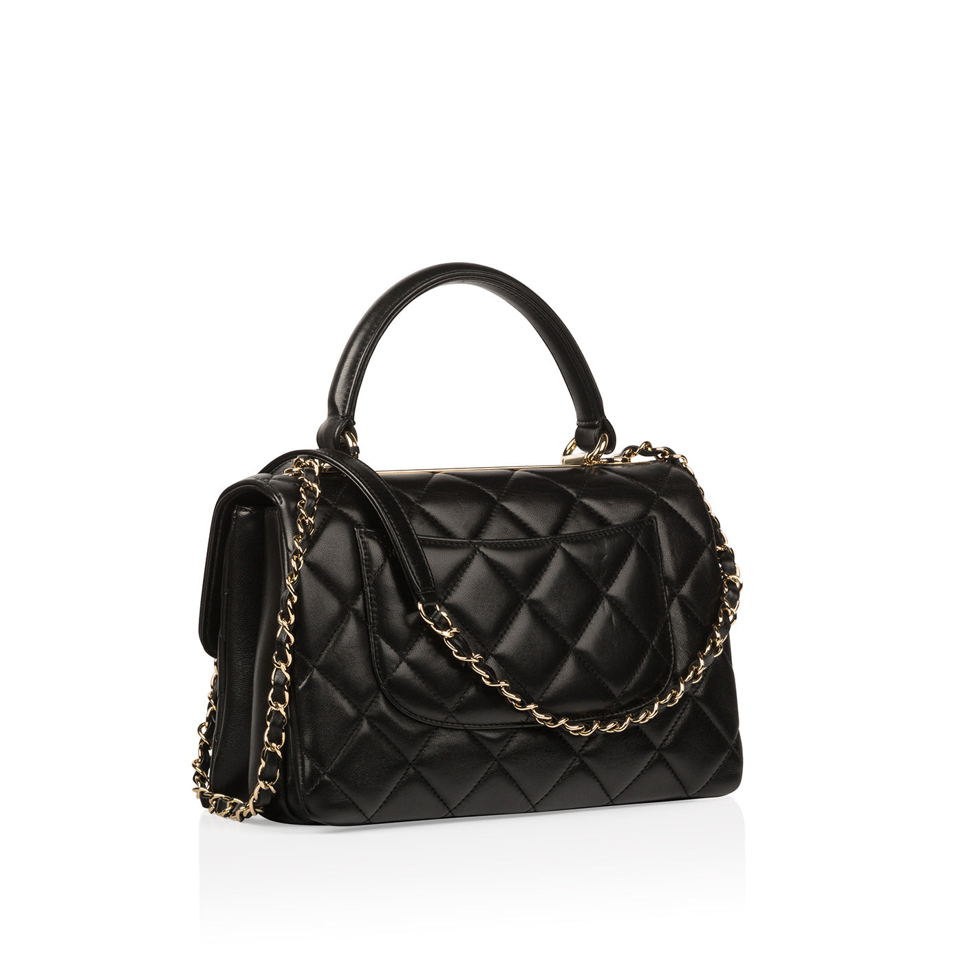 Chanel Lambskin Black Shoulder Bag Style 22
