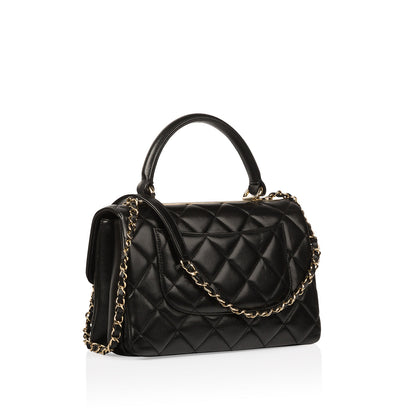 Chanel Lambskin Black Shoulder Bag Style 22