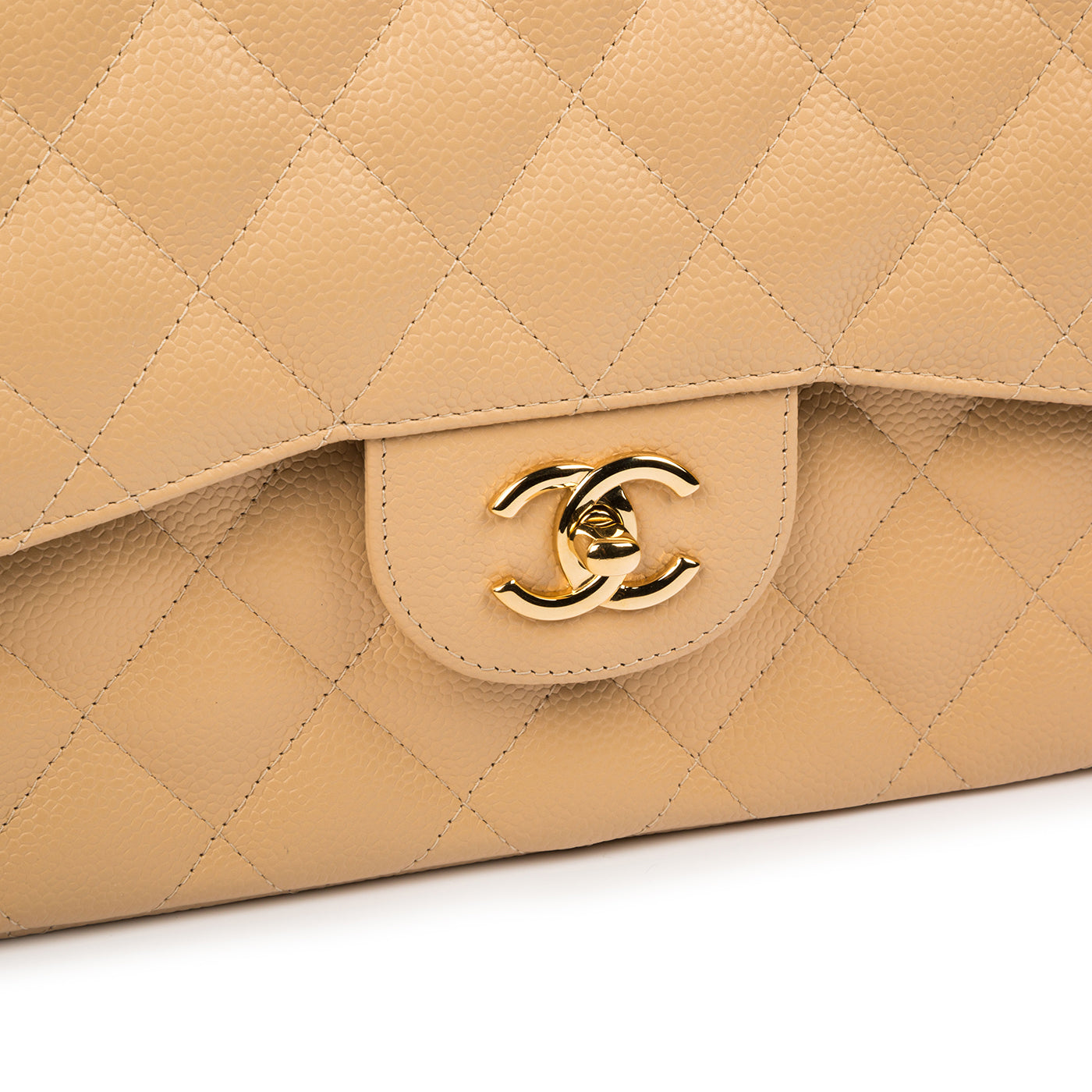 Chanel Classic Flap Caviar Gold Shoulder Bag Style 37