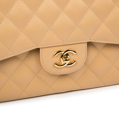 Chanel Classic Flap Caviar Gold Shoulder Bag Style 37