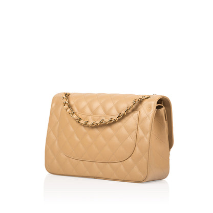 Chanel Classic Flap Caviar Gold Shoulder Bag Style 37