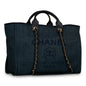 Chanel Cambon Canvas Gold Tote Bag