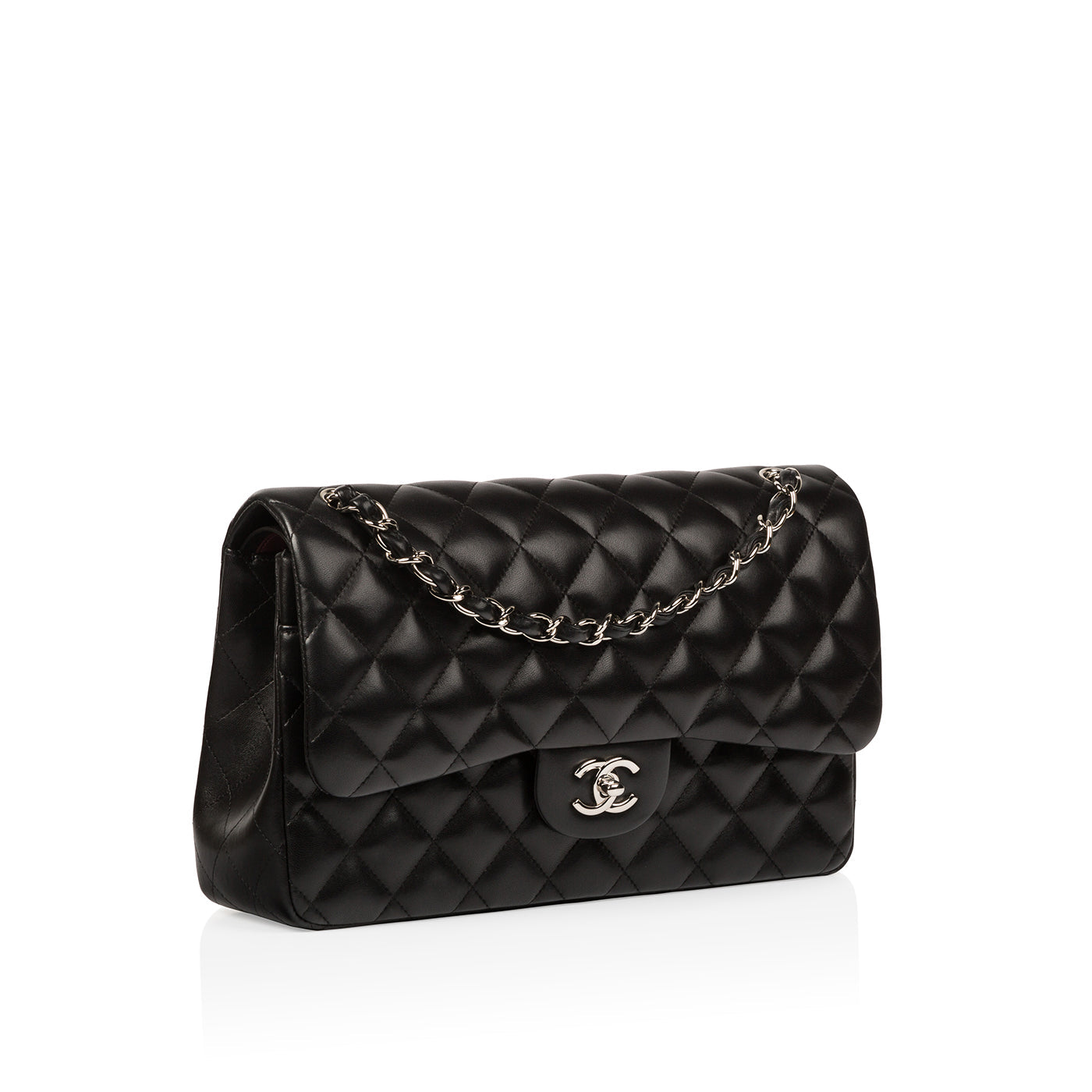 Chanel Classic Flap Lambskin Black Shoulder Bag Style 270