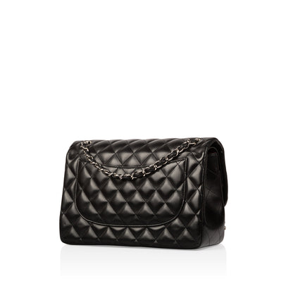 Chanel Classic Flap Lambskin Black Shoulder Bag Style 270