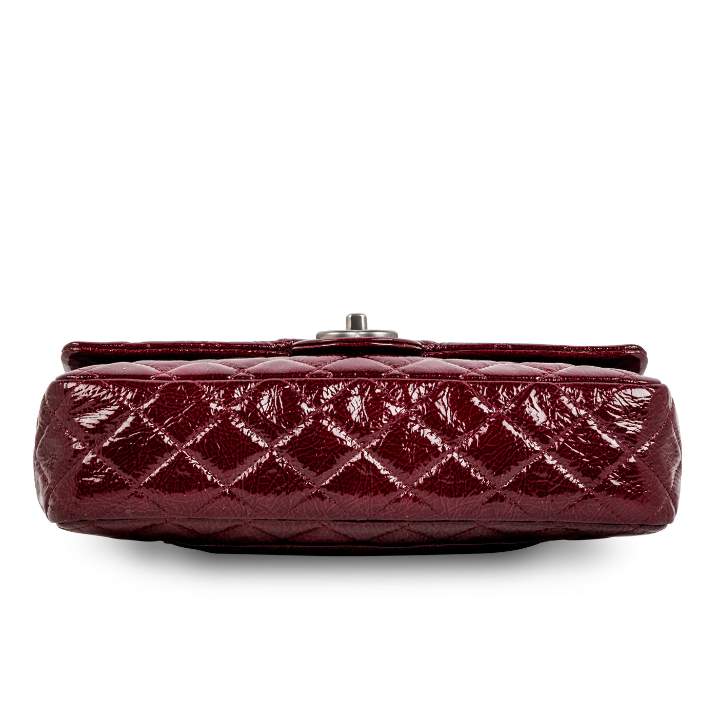 Chanel Classic Flap Patent Leather Burgundy Shoulder Bag