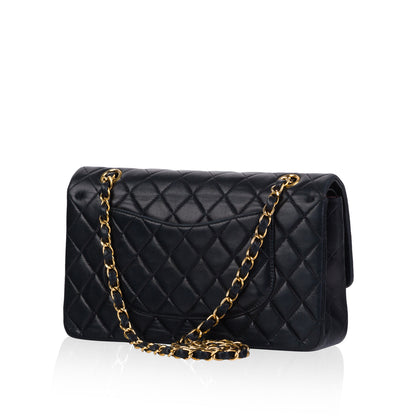 Chanel Classic Flap Lambskin Black Shoulder Bag Style 273