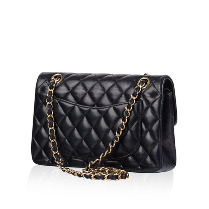 Chanel Classic Flap Lambskin Black Shoulder Bag Style 274