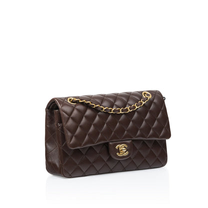 Chanel Classic Flap Lambskin Brown Shoulder Bag Style 5