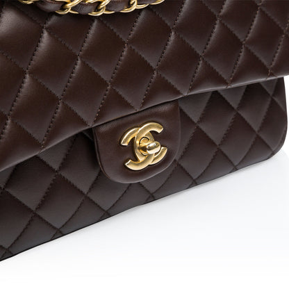 Chanel Classic Flap Lambskin Brown Shoulder Bag Style 5