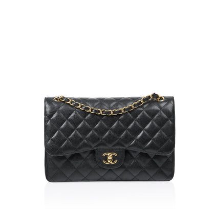 Chanel Classic Flap Caviar Black Shoulder Bag Style 128