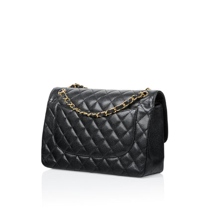 Chanel Classic Flap Caviar Black Shoulder Bag Style 128