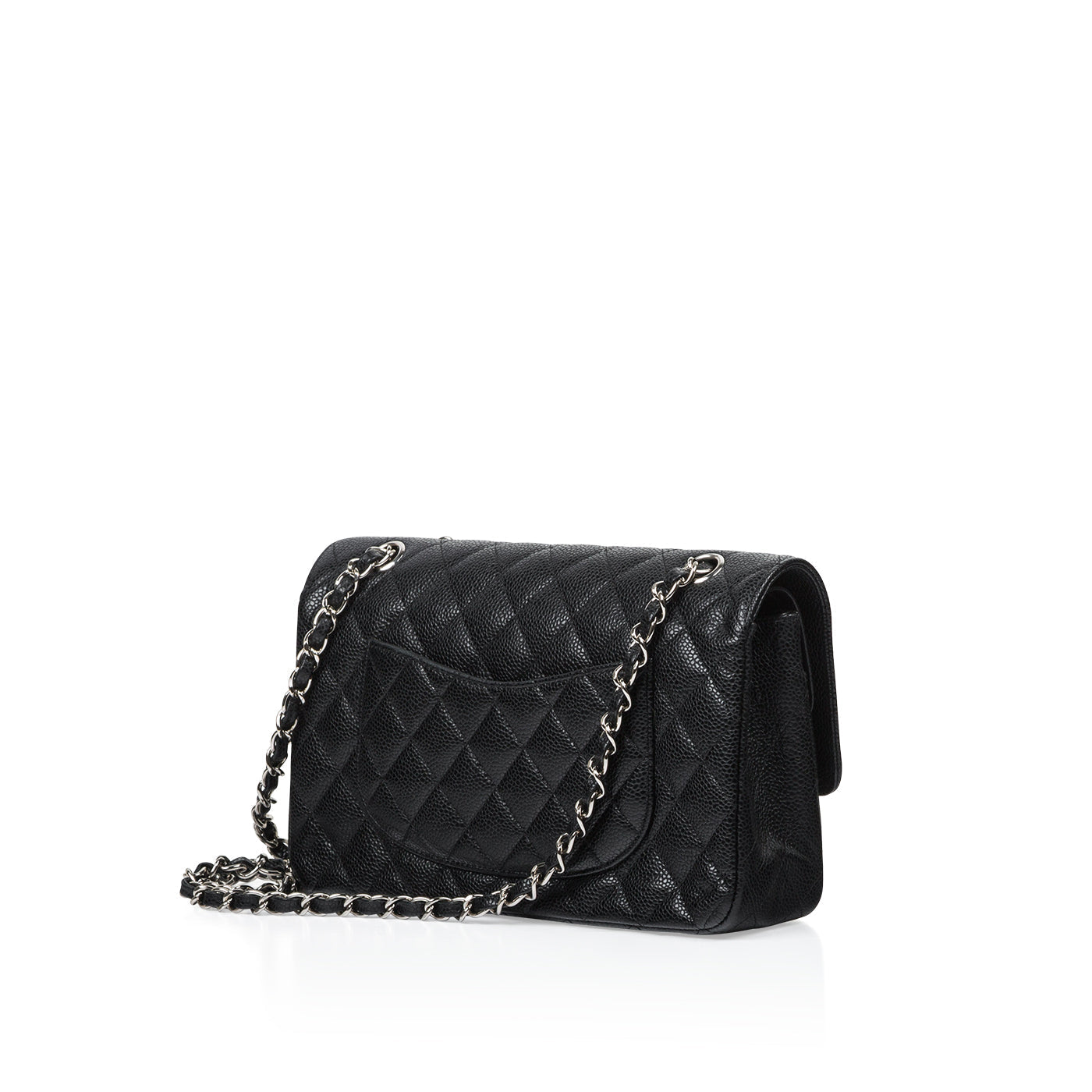 Chanel Classic Flap Caviar Black Shoulder Bag Style 129