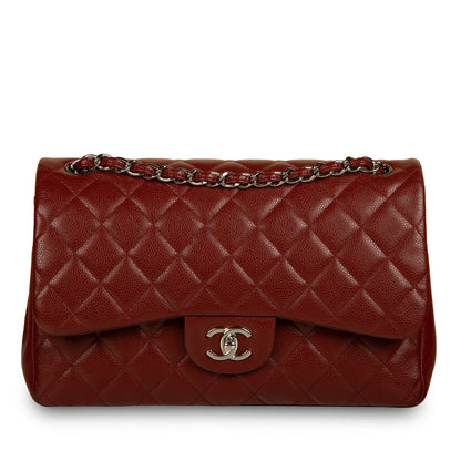 Chanel Classic Flap Caviar Silver Shoulder Bag Style 4