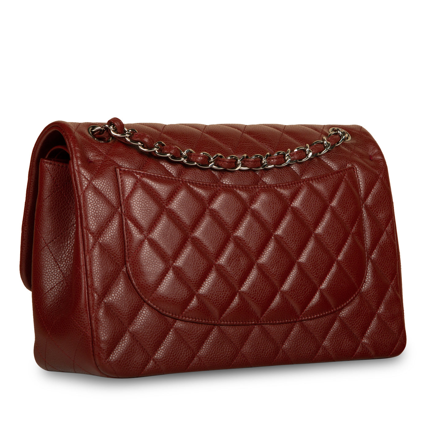 Chanel Classic Flap Caviar Silver Shoulder Bag Style 4