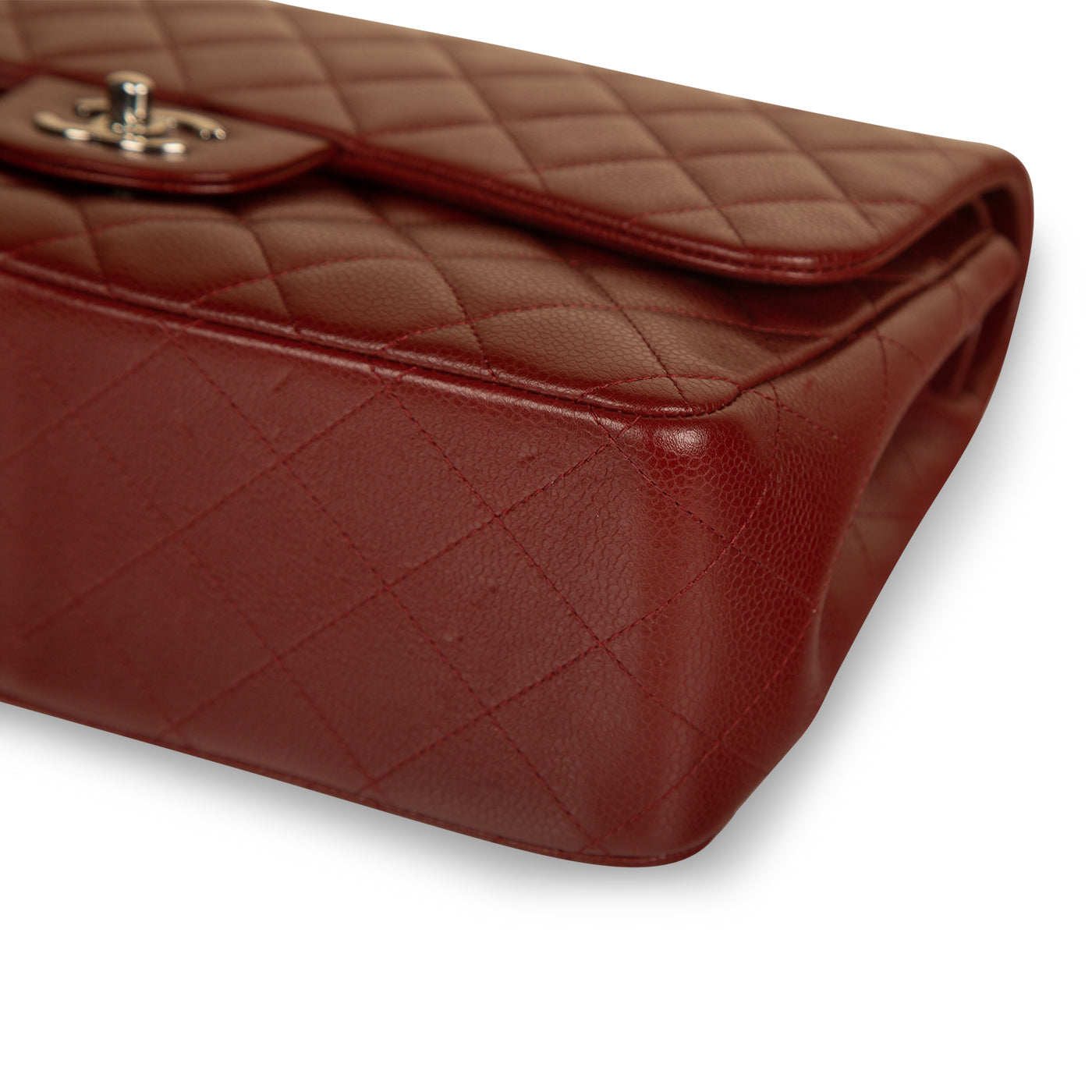 Chanel Classic Flap Caviar Silver Shoulder Bag Style 4