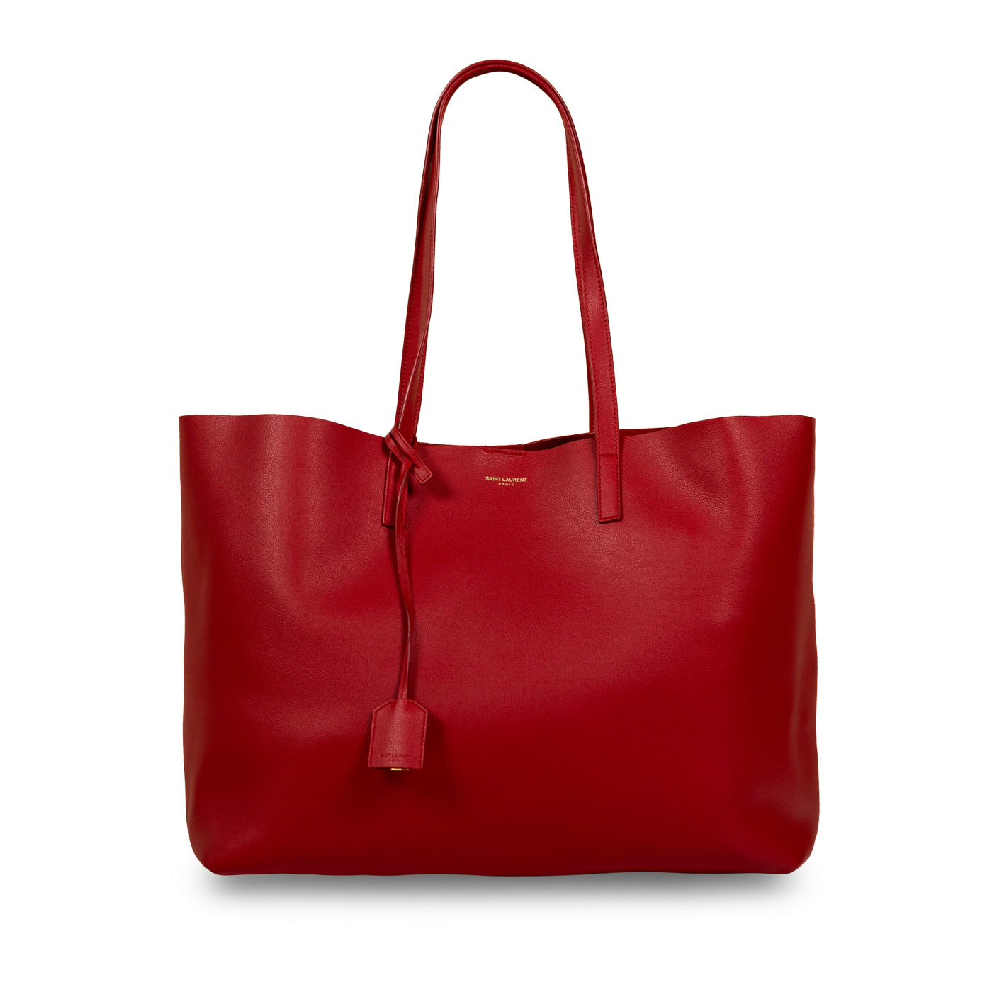 Saint Laurent Luxury Leather Red Tote Bag Style 2