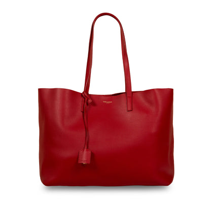 Saint Laurent Luxury Leather Red Tote Bag Style 2