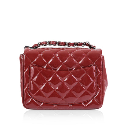 Chanel Classic Flap Patent Leather Silver Shoulder Bag Style 2