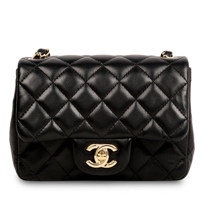 Chanel Classic Flap Lambskin Black Shoulder Bag Style 240