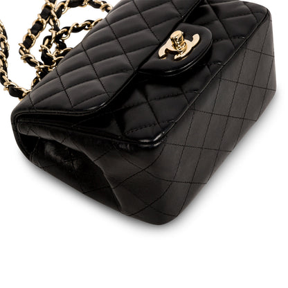 Chanel Classic Flap Lambskin Black Shoulder Bag Style 240
