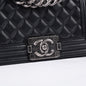 Chanel Boy Bag Lambskin Black Shoulder Bag Style 74