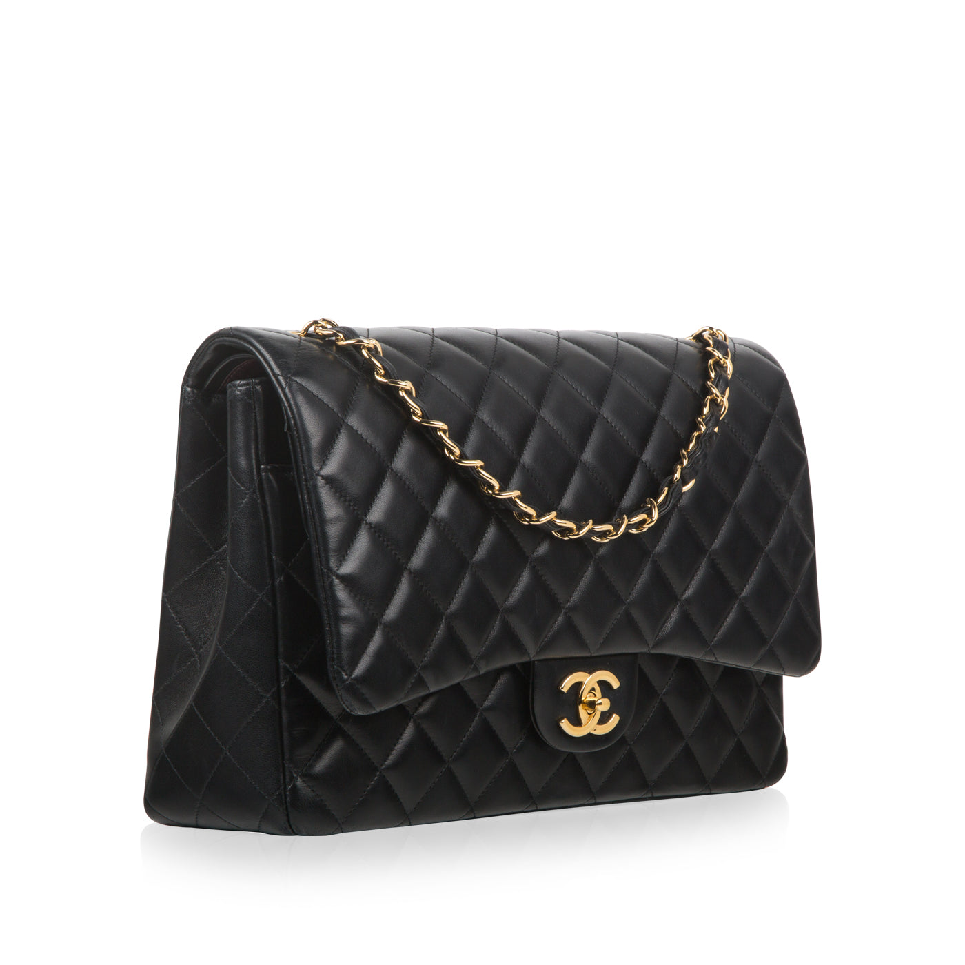 Chanel Classic Flap Lambskin Black Shoulder Bag Style 265