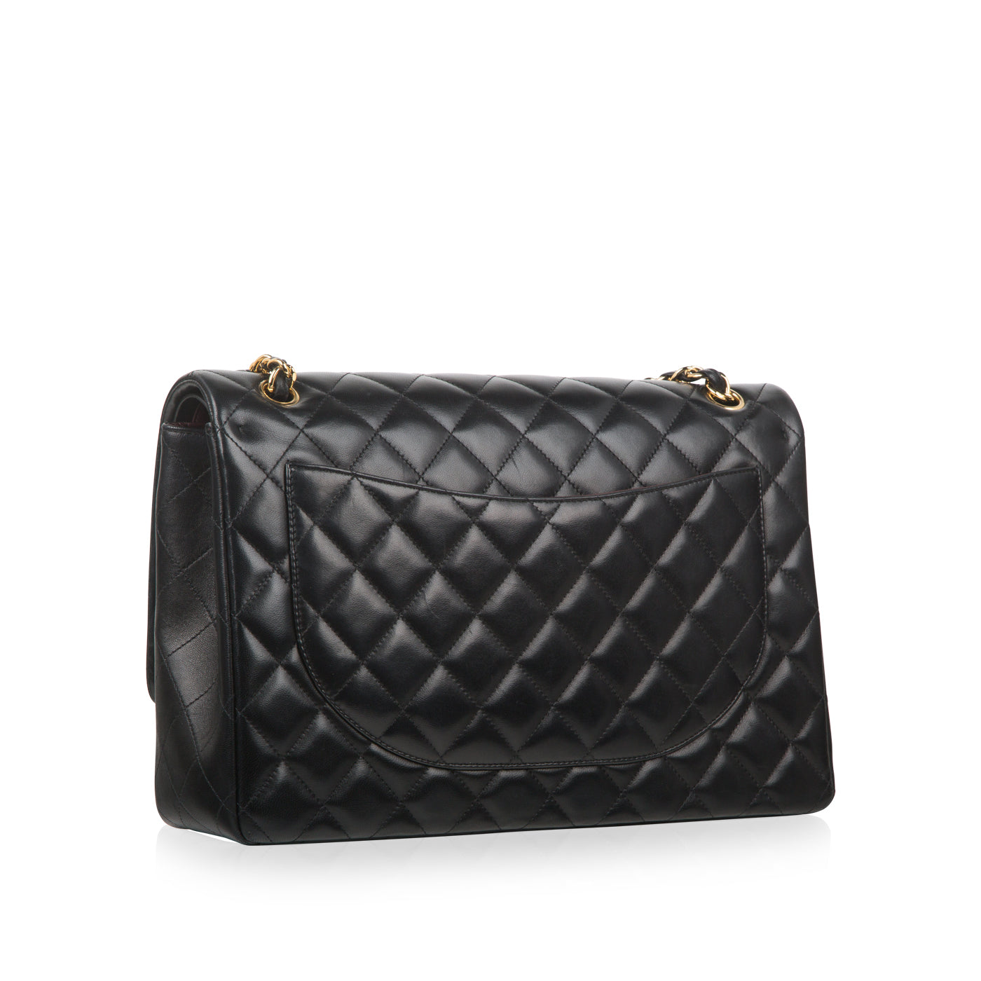 Chanel Classic Flap Lambskin Black Shoulder Bag Style 266