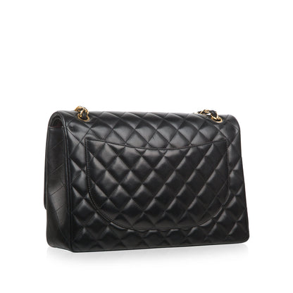 Chanel Classic Flap Lambskin Black Shoulder Bag Style 81
