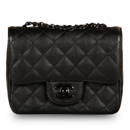 Chanel Classic Flap Bag - Mini Square - So Black