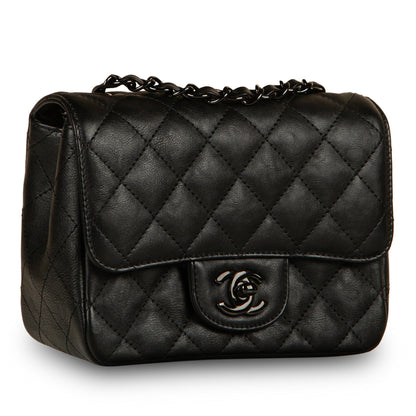 Chanel Classic Flap Bag - Mini Square - So Black