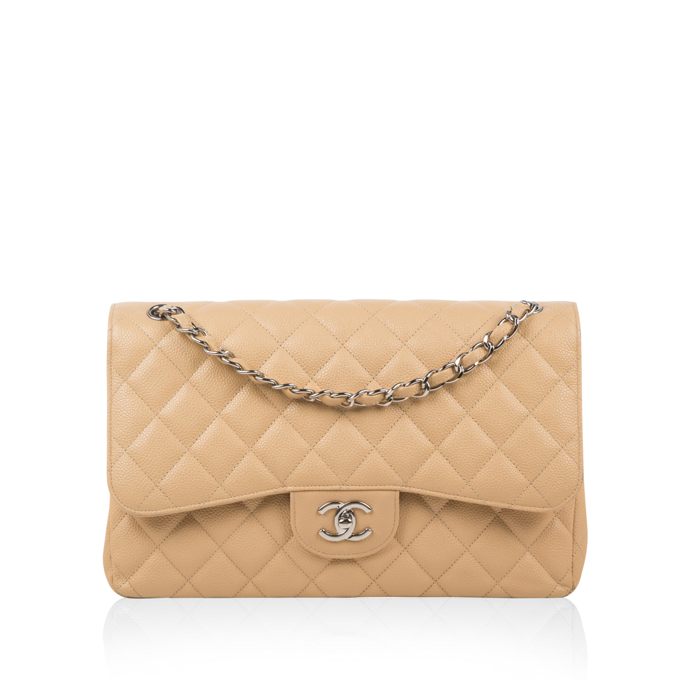 Chanel Classic Flap Caviar Silver Shoulder Bag Style 5