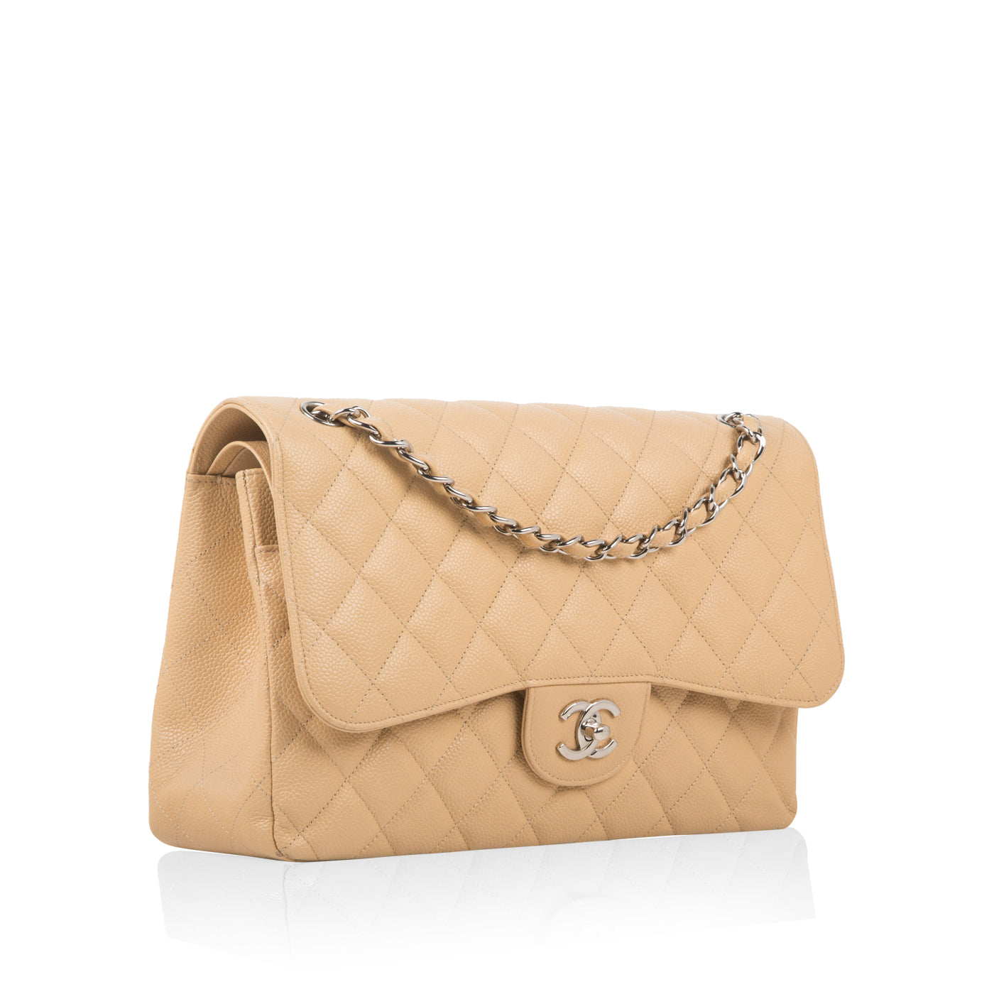 Chanel Classic Flap Caviar Silver Shoulder Bag Style 5