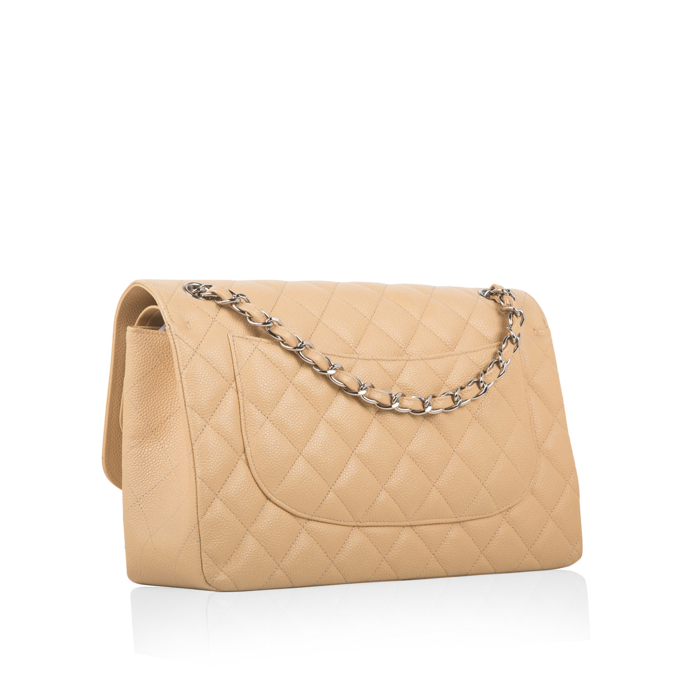 Chanel Classic Flap Caviar Silver Shoulder Bag Style 5