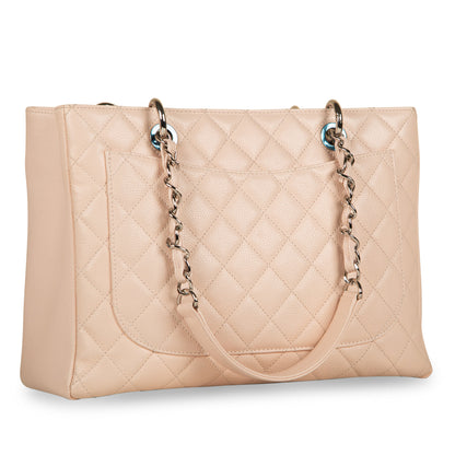 Chanel Timeless Caviar Silver Tote Bag Style 6