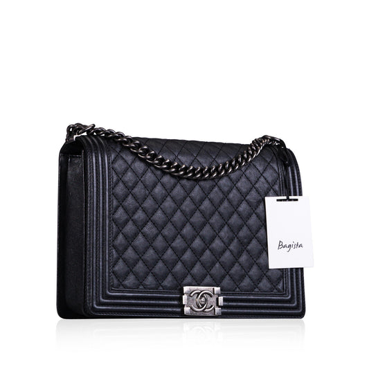Chanel Boy Bag Quilted Black Shoulder Bag Style 2