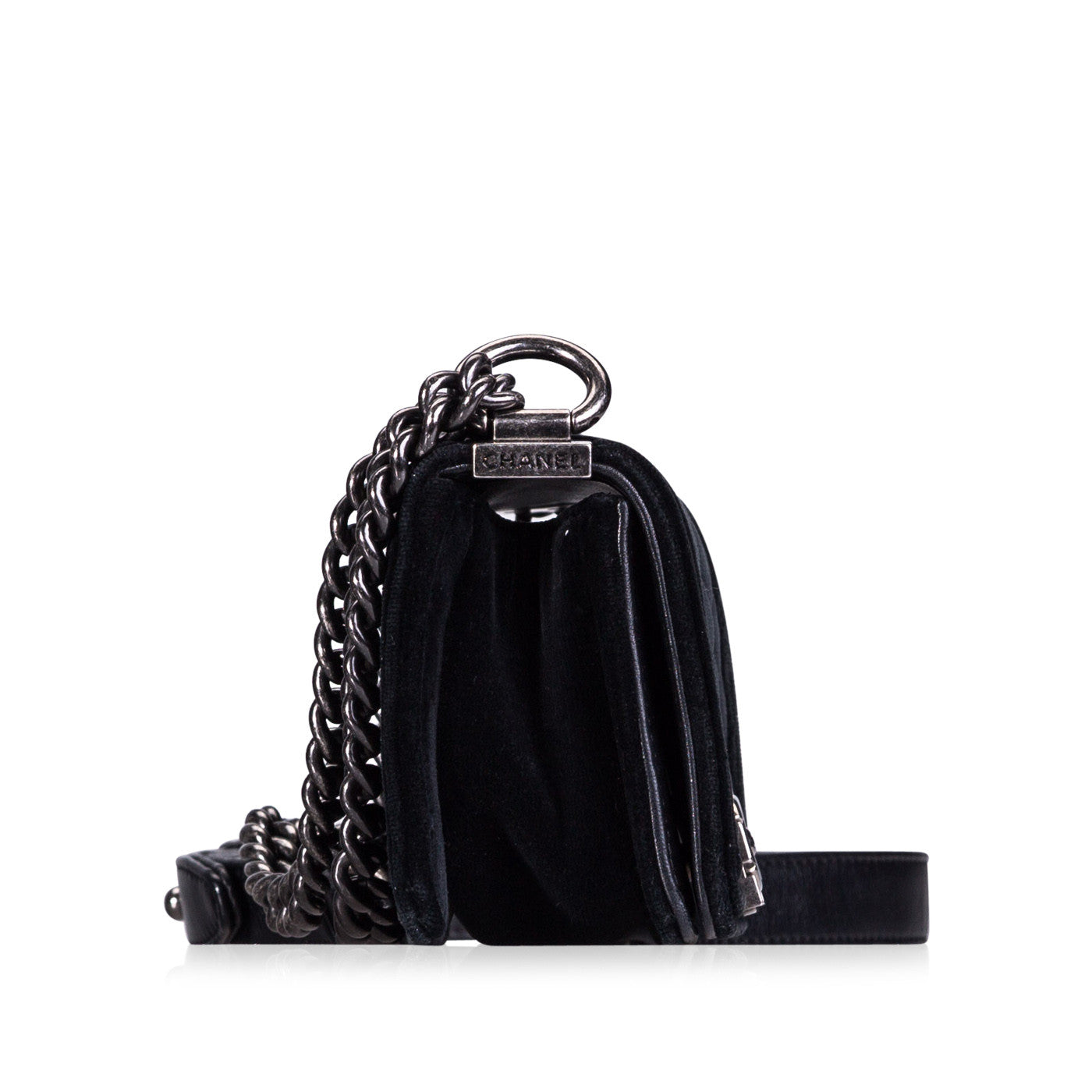 Chanel Boy Bag Canvas Black Shoulder Bag
