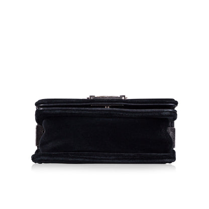 Chanel Boy Bag Canvas Black Shoulder Bag
