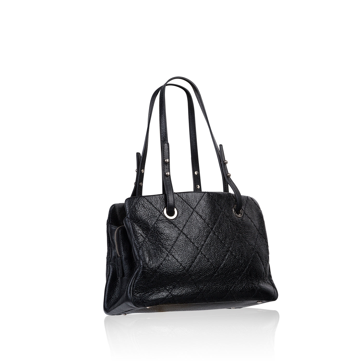 Chanel Glazed Leather Shopping Tote