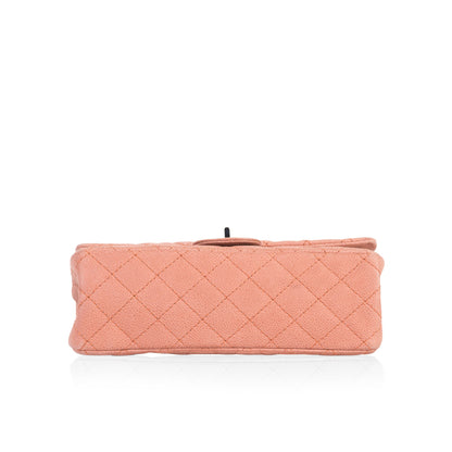 Chanel Classic Flap Leather Silver Shoulder Bag Leather