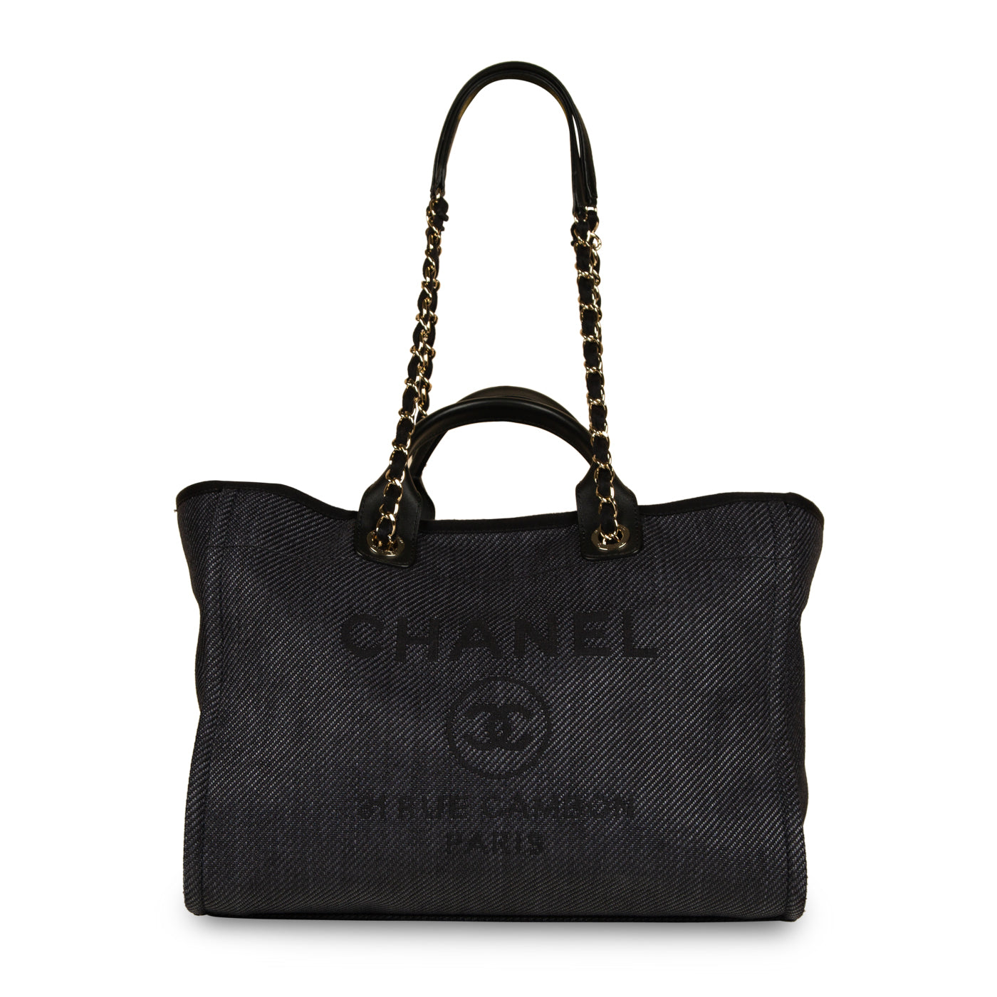 Chanel Cambon Canvas Black Tote Bag