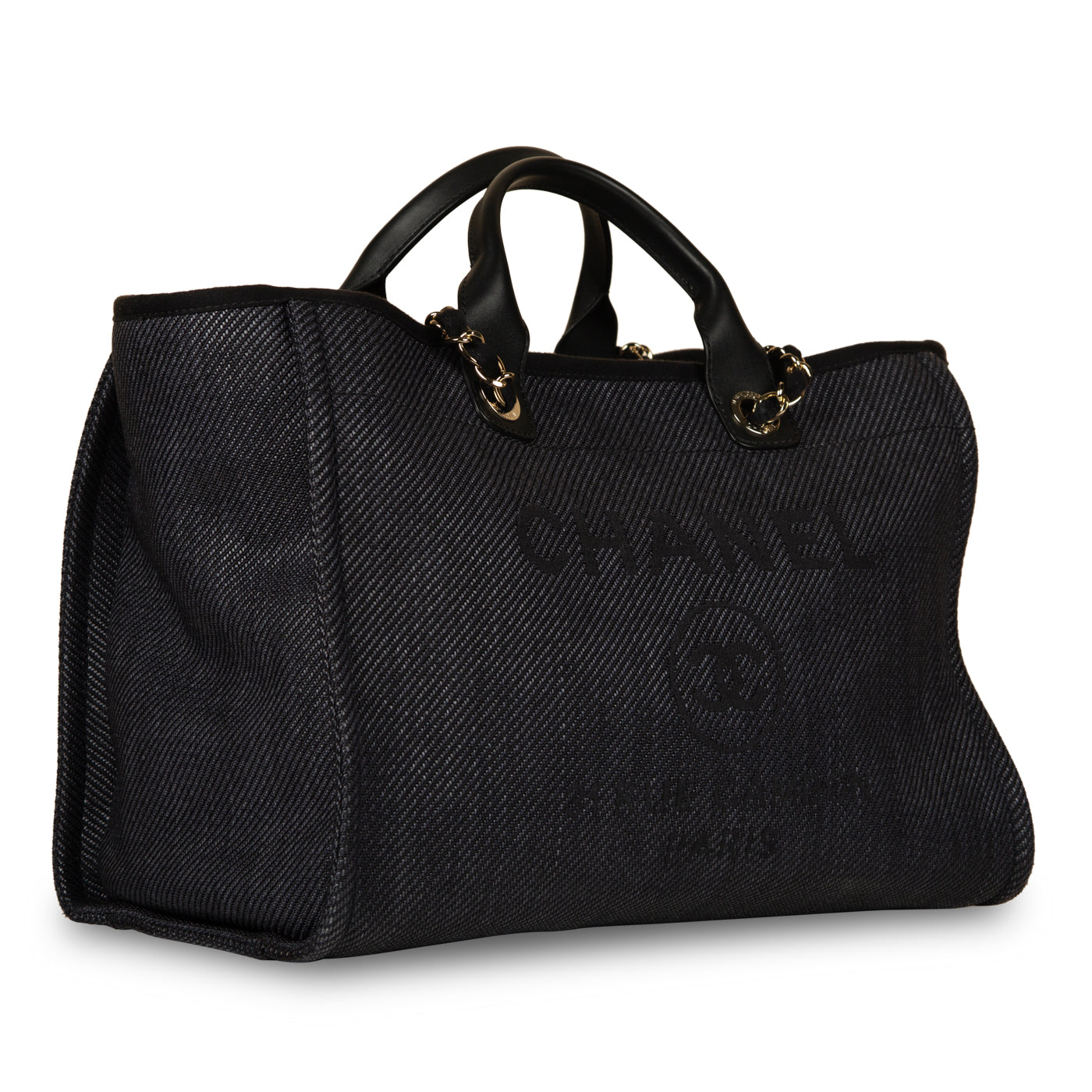 Chanel Cambon Canvas Black Tote Bag