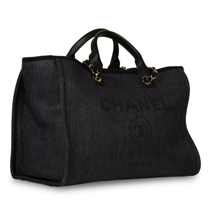 Chanel Cambon Canvas Black Tote Bag