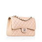 Chanel Classic Flap Lambskin Silver Shoulder Bag Style 31