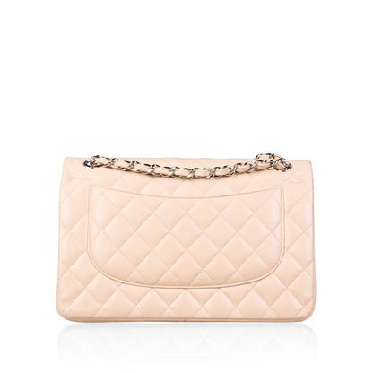Chanel Classic Flap Lambskin Silver Shoulder Bag Style 31