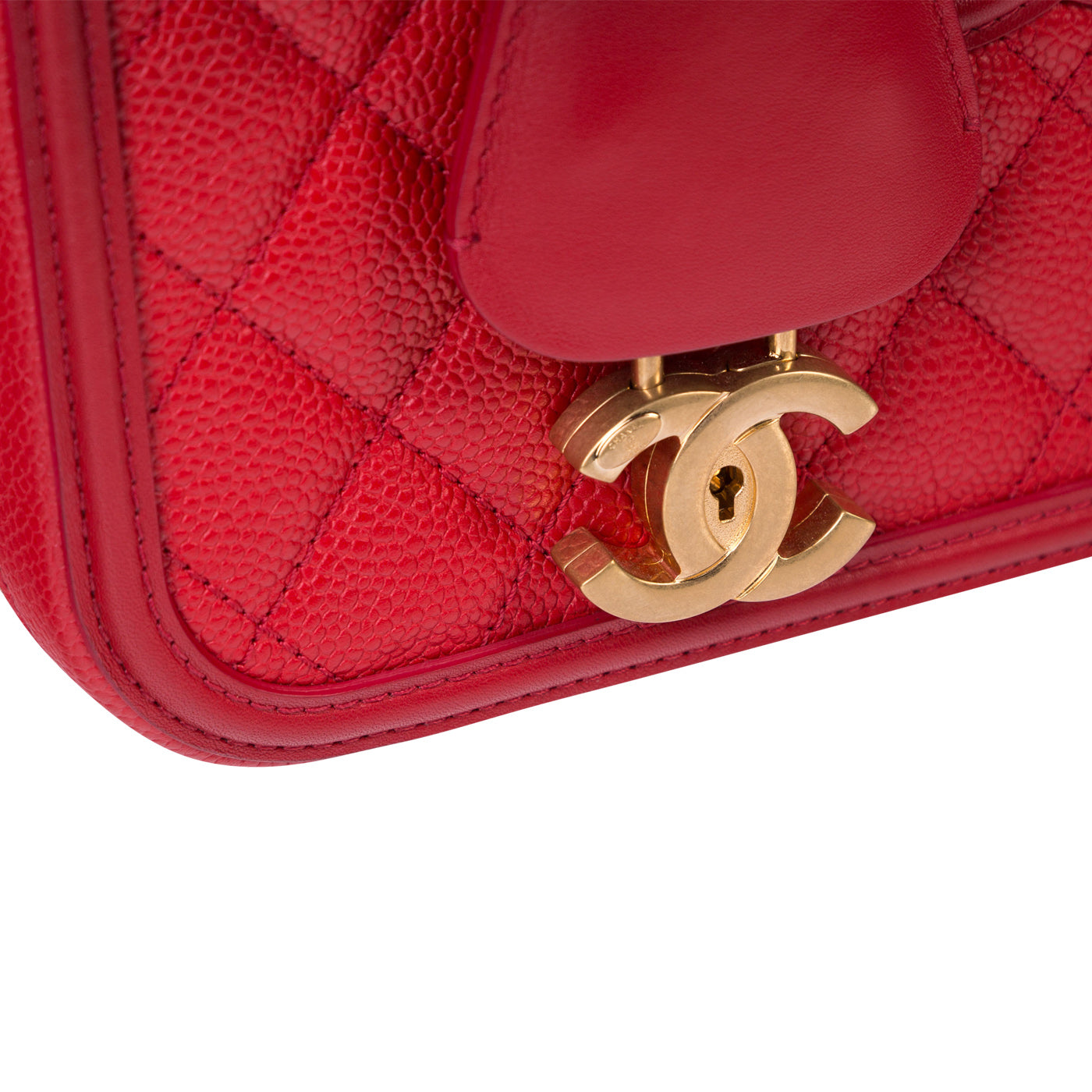 Chanel Vanity Caviar Gold Clutch Style 4