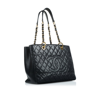 Chanel Shopping Tote Caviar Black Tote Bag Caviar